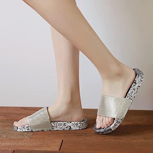 Waserce bling sandals feminino snakespin shortne linear linear linear mulheres chinelas antiskid casual casual desgaste