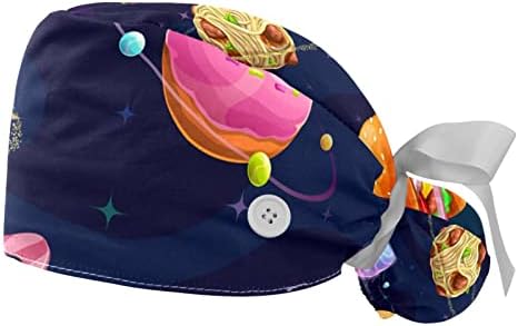 Niaocpwy 2pcs Mulheres Capace de trabalho ajustável com botão Lovely Watercolor Easter Bunny Ponytail Bolsa Back Back Hat