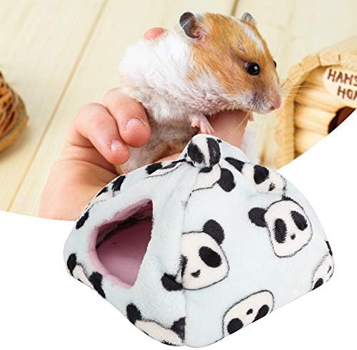 Cama de hamster de gloglow, formato de panda cama quentes de penduramento fofo ninho de rede para planador de açúcar