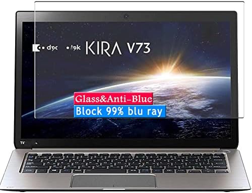 Protetor de tela de vidro com temperamento leve anti-azul de Vaxson, compatível com Dynabook Kira V73 / PS 13.3 PV73PSP-KHA