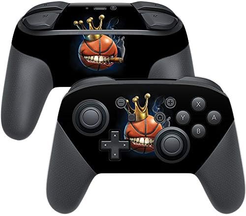 MightySkins Skin Compatível com Nintendo Switch Pro Controller - Basquete King | Tampa protetora, durável e exclusiva