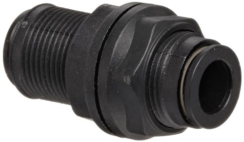 LeGris 3116 08 00 Nylon Push-to-Connect ajuste, união em linha de antepara, 5/16 ou 8 mm de tubo OD