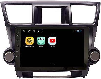 Android 10 Autoradio Navigação de carro Multimídia GPS GPS Radio 2.5D Tela de toque fortoyota Highlander 2007-2014 Quad Core