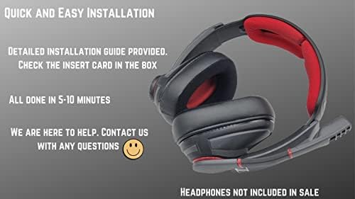 As almofadas híbridas premium compatíveis com Sennheiser GSP 370, Sennheiser GSP 350, GSP 303, GSP 302, fones de ouvido