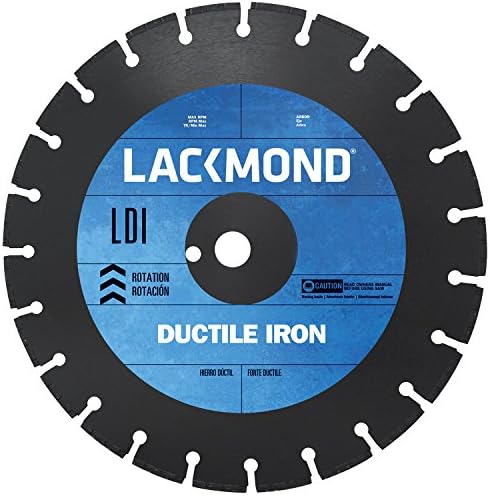 Lackmond ldi121251 lâmina de diamante segmentada de 12 polegadas para cortar tubo de ferro dúctil
