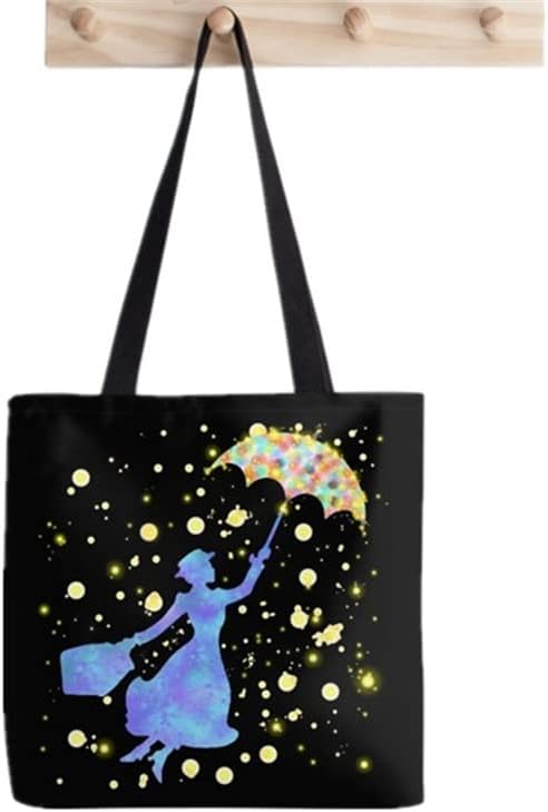 Xiaojia Personalidade Bolsa impressa Bolsa Women Shopper Handbag Girl ombro Bolsa de compras Lady Canvas Bag-azul