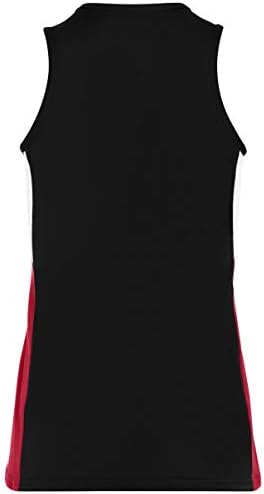 Holloway Ladies Singlet vertical xs preto/scarlet/branco