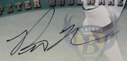 Peter Boulware assinado Autograph Autograph 1997 Card de futebol de folha 8x10 - fotos autografadas da NFL