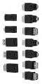 Tbest USB para micro USB Mic Pack de 12 pcs múltiplos adaptadores USB2.0 Micro mini Conversores femininos masculinos conectores