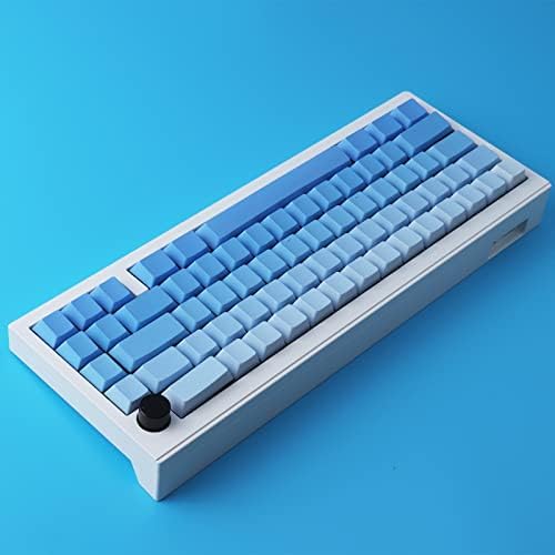 Hyekit Keycaps - Blue Gradient PBT Keycaps, letra lateral de gravação de backlight Caps, perfil de cereja, tiro duplo, 135
