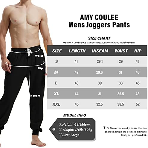 Amy Coulee Casual Joggers de algodão Sorto treino calças atléticas com bolsos calças de ginástica de cordão