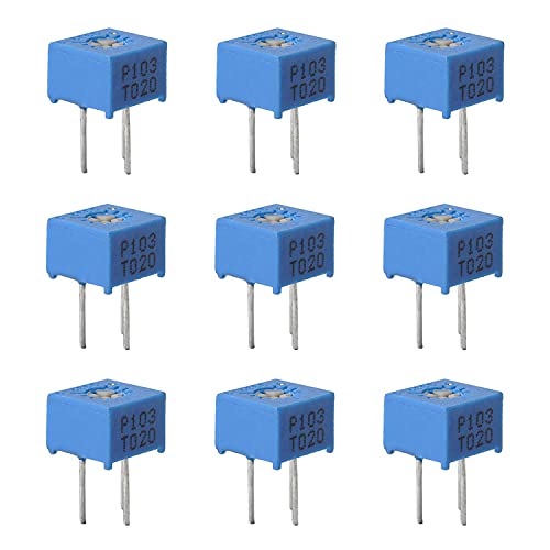 Bettomshin 3362 Trimmer Potenciômetro de 10k ohm de ajuste superior resistores variáveis ​​horizontais 3362p-1-103 10pcs