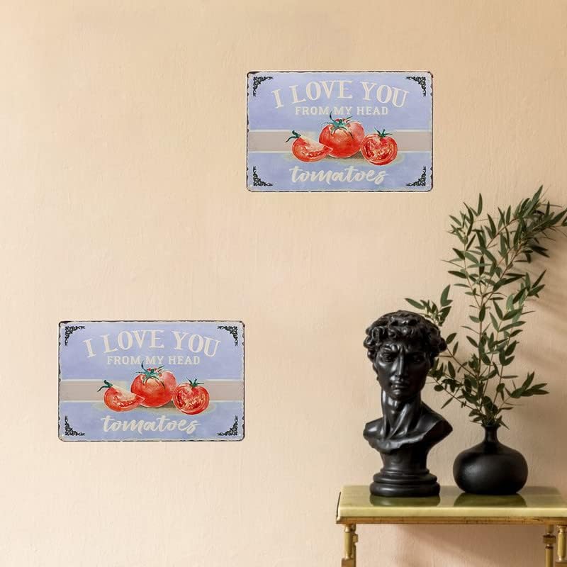 Eu te amo do meu tomate de cabeça engraçado Retro Tin Bar Sign Country Home Vintagesigns Decoração de parede para homens