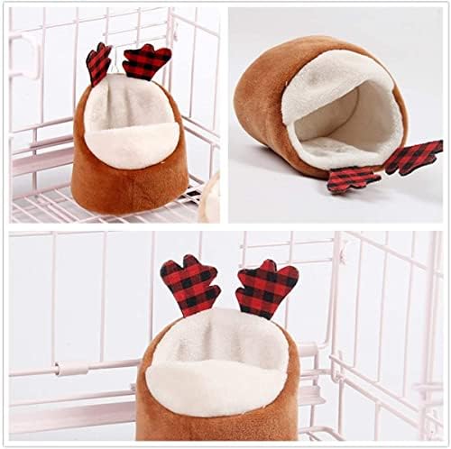 WCDJOMOP 2 Pack Hamster Bed, Winter Warm Small Animals House Bedding, Cozy Nest Cage Accessories, Lightweight Cotton