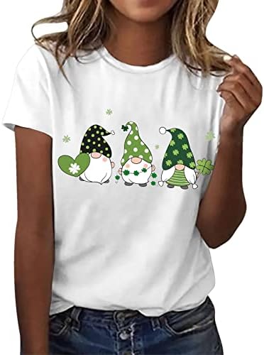 Camiseta Yubnlvae Saint Patricks T-shirt feminino SHAMROCK CONFEITO CREVELHO DE CREVELHA LOLH