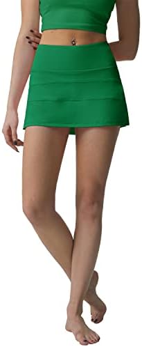 Husnainna 13 /17 Salia de tênis plissada para mulheres com bolsos Saias de golfe de cintura alta Skorts de shorts embutidos