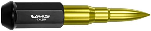 Spike verdadeiro 14x1.5 24pc 124mm de porcas de aço forjado frio com pontas de bala estendidas de ouro em alumínio CNC compatível com Ford F150 Raptor 15-20 2015-2020 com 6 padrão de roda de lug