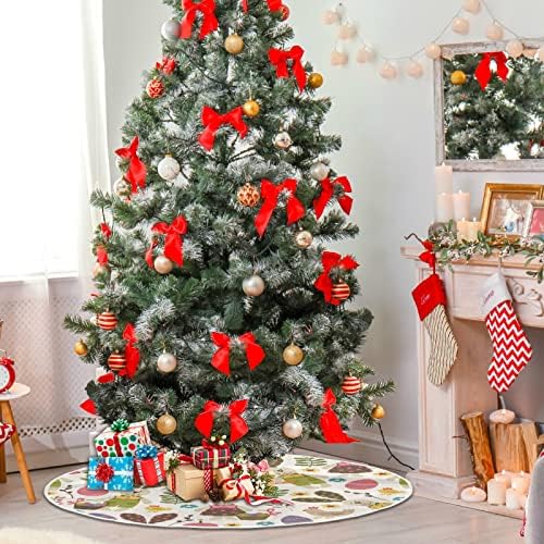 Decoração de saia de árvore de Natal de Alaza, pequena saia de mini árvores Ornamento de 35,4 polegadas com coelho de Páscoa para decorações de festa em casa de férias de Páscoa