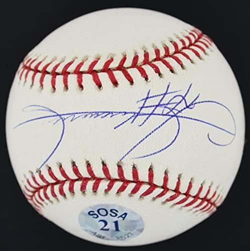 Sammy Sosa 21 assinado autografado OML 2002 HRD Baseball JSA COA JJ85569 - Bolalls autografados