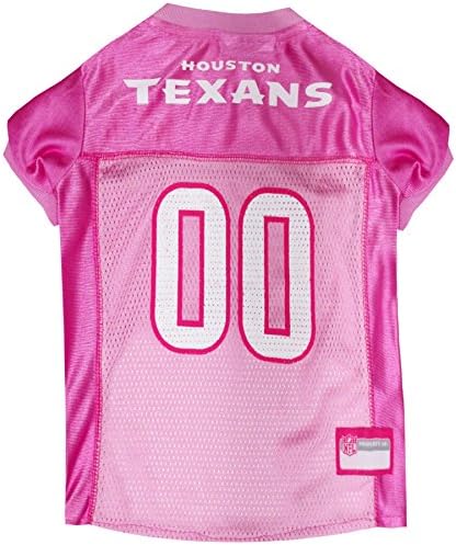 Animais de estimação Primeiro NFL Houston Texans Jersey, pequeno, rosa