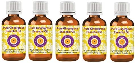 Deve Herbes Puregrass Gingergrass Essential Oil Natural Terapêutico Vapor Destilado 100ml x 5