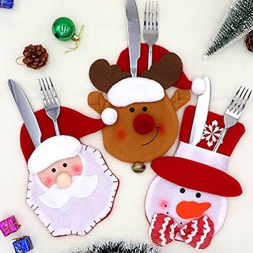 Titulares de talheres de Natal da bestoyard capa decorativa de talheres de Natal Titulares de mesa de mesa Home Restaurant Use