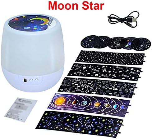 DNATS MAGICO MAGICAL STYRY LED LED Night Night Light Starry Moon Projector Lâmpada noturna Lâmpada rotativa colorida para crianças