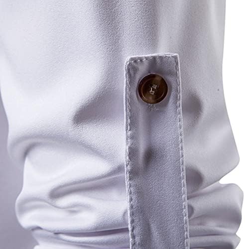 XILOCCER MAN de manga longa masculina Camisa de colar de turquim, botão, mass slim fit