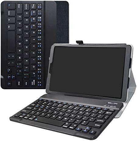 BIGE Galaxy Tab A 10.1 2019 Teclado, capa de couro Slim Stand PU com teclado romano para 10.1 Samsung Galaxy Tab A 10.1 SM-T510 /SM-T515 2019 Tablet, Black