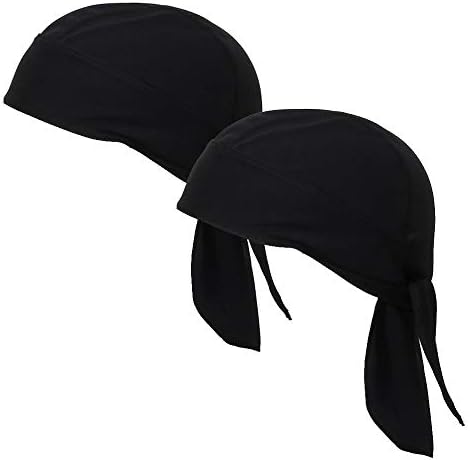 Sorto de suor de suor Wicking Cap Hat Hat Skull Cap Pirate Hat Bandana Head Wrap para homens e mulheres