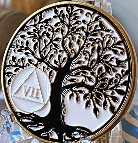 Recoverychip 7 anos AA Medallion Tree of Life Serenity Oração Medallion Coin