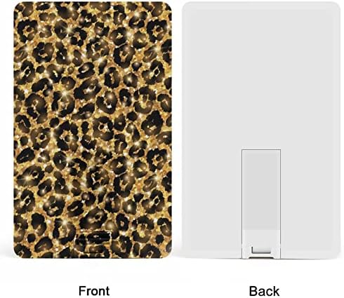 Cartão de crédito de Glitter Leopard