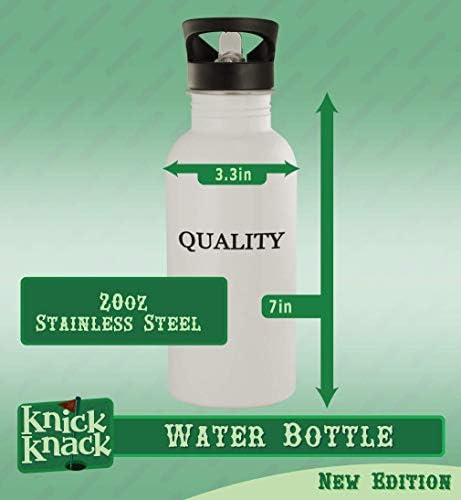 Presentes Knick Knack Beaty - Hashtag de aço inoxidável de 20 onças garrafa de água ao ar livre, prata