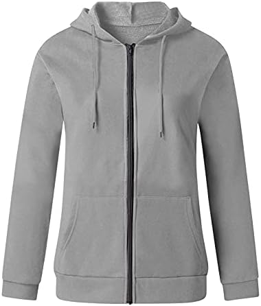 Hoodies atléticos femininos, Wytong confortável manga longa com zíper de zíper de zíper de zíper com capuz de moletom