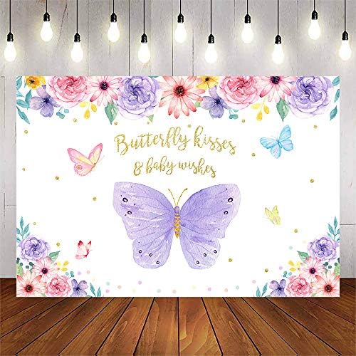 Avezano Purple Butterfly beijos Baby Desenta cenários Butterfly Borby Churche Border Borth Butterfly Butterfly Baby