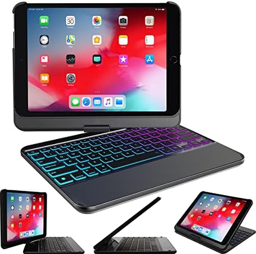 Snugg iPad iPad Case 9ª geração com teclado, IPAD BLUETOOTH BLUETOOTH para Wireless Lit.
