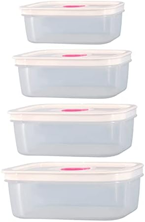 WDHOMLT 4PCS Caixa de armazenamento de alimentos para geladeiras de geladeira com tampa LIBRIGRIGADOR LOGAÇÕES DE ORGINAS