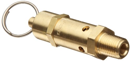 Kingston 112CSS Series Brass ASME-Code Safety Valve, 50 psi de pressão, masculino de 1/4 de NPT