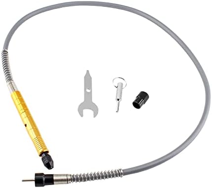 Adaptador de eixo flexível de 1/8 de polegada JersVimc - ouro, eixo flexível da ferramenta rotativa de fixação do cabo