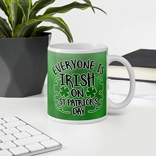 Todo mundo irlandês St. Patrick's Caneca Irish Coffee Caneca do Dia de São Patrício Quatro Folhas Crecão Caneca Shamrock