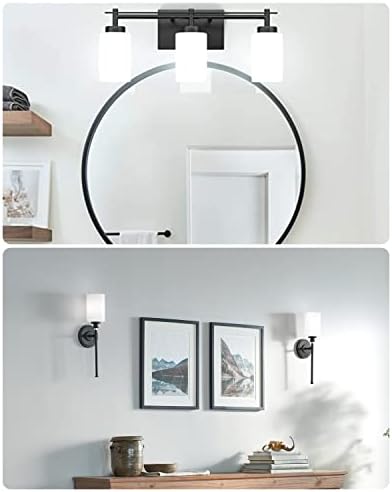 Substituições brancas de tonalidade de vidro fosco de 4 pacotes, elegantes tampas de tampa de lâmpada de vidro de vidro Globo de vidro de cilindro com luminária de luminária de vidro de 1-5/8 polegadas.