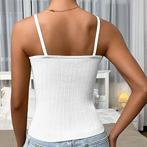 Mrgiinri feminino tops de verão twist knot knit tubo tanque top top sem mangas 2023 sexy spaghetti crossscriss Crop camisole