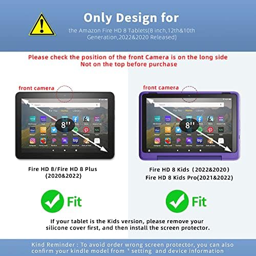 Softamm [2 pacote] Protetor de tela Anti Glare para All-Now Fire HD 8/Fire HD 8 Plus/Fire HD 8 Crianças, HD Clear Screen Protector Film