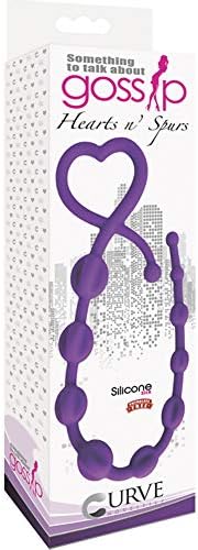 Corações n spurs silicone anal miçangas- roxo