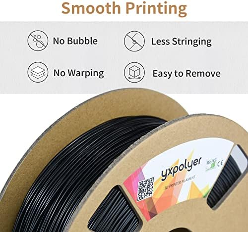 Yxpolyer tpu filamento 1,75 mm flexível macio 95a TPU 3D Filamento da impressora, 800g Spool 3D Impressão FilManet Fit Most