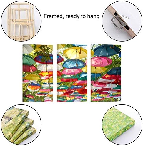 Arte de parede pintura colorida de guarda -chuva na tela Original de arte para o quarto da sala decoração do escritório do quarto