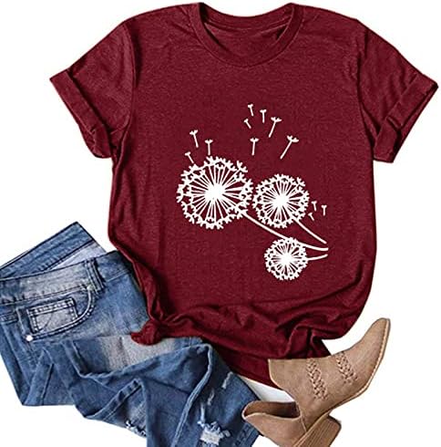 Mulheres Tunic Tops para camiseta de moda floral de verão Simples básico de chiffon de chiffon camisetas casuais camisetas