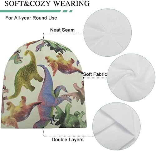 Toys de dinossauros unissex chapéu de chapéu quente tampa de caveira tampa de pulôver para dormir casual um tamanho