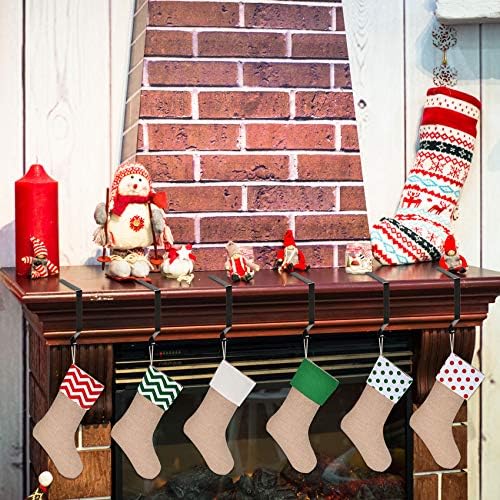 Suports de meia de Natal Sunsting Mantel Mantel Ganchos de ganchos de lareira pendurados para decorações de festas de Natal