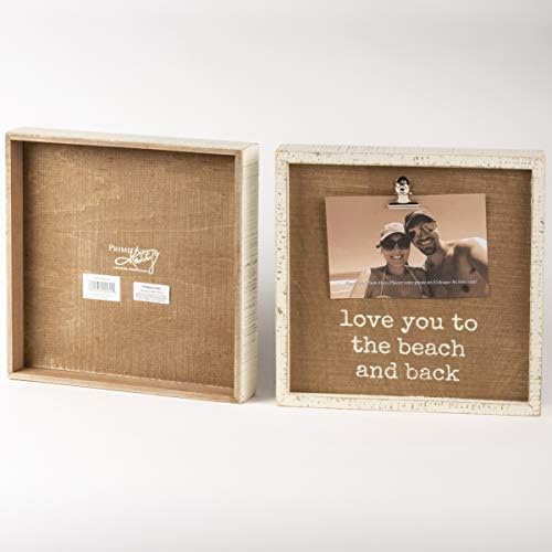 Primitives de Kathy 102955 INSET Box Photo Frame, 10 quadrado, amo você para a praia e de volta